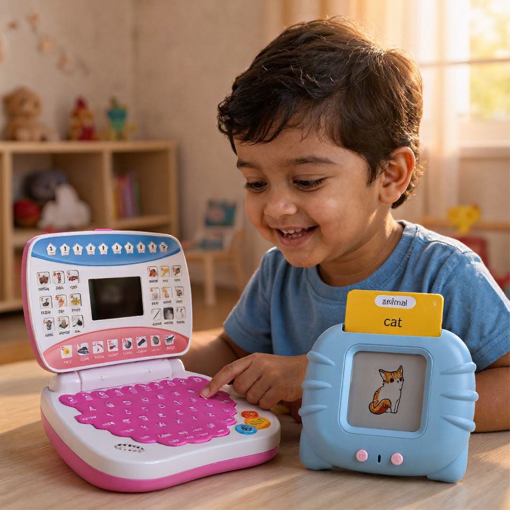 Kids Learning Combo Package (Educational Laptop + Talking Flash Card) - Image 3