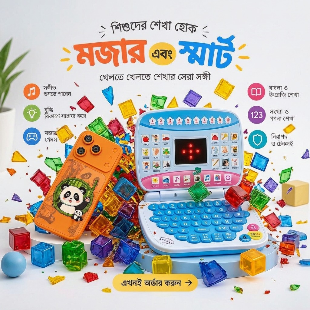 🧒 Kids Edu Phone & Learning Laptop Combo
