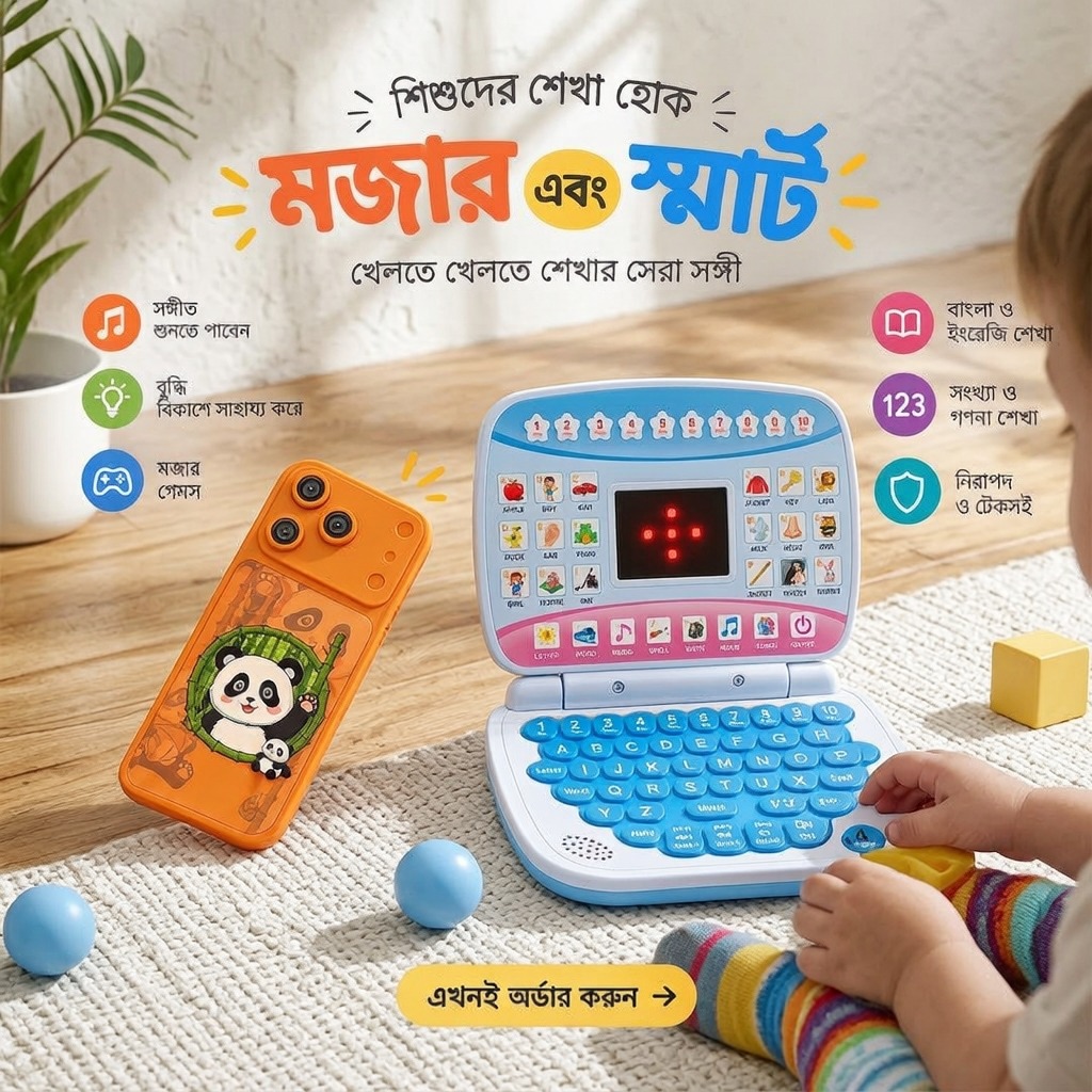 Kids Edu Phone and Learning Laptop Combo